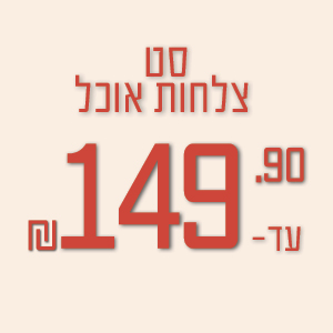 סט צלחות אוכל עד 149.90 ₪