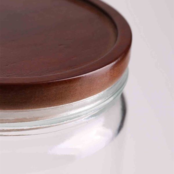 צנצנת זכוכית עם מכסה במבוק 1 ליטר MARY thumbnail