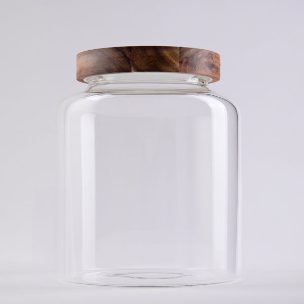 צנצנת זכוכית מכסה במבוק - Shelley thumbnail