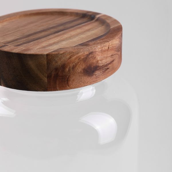 צנצנת זכוכית מכסה במבוק - Shelley thumbnail