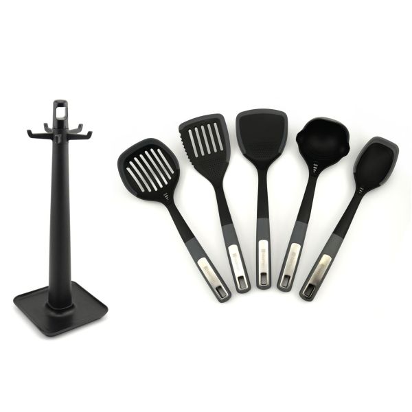 מארז 5 כלי ששת סיליקון ומעמד