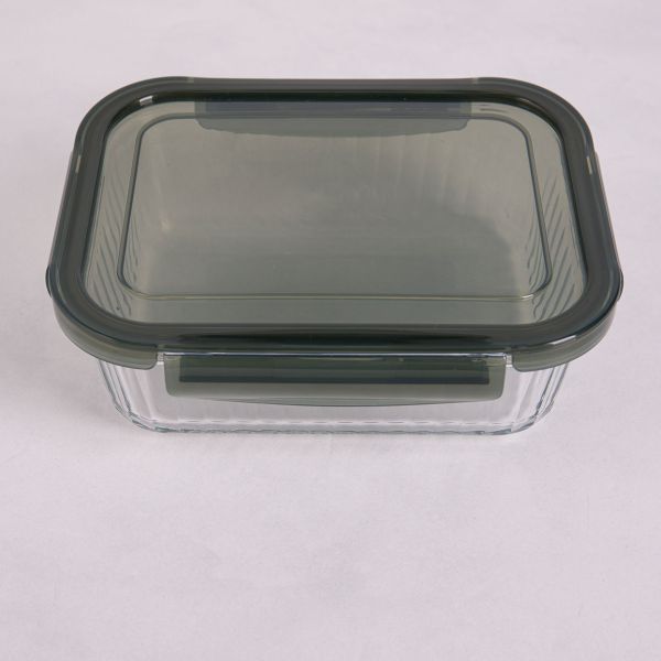 מארז 3 מיכלי אחסון זכוכית עם מכסה פלסטיק thumbnail