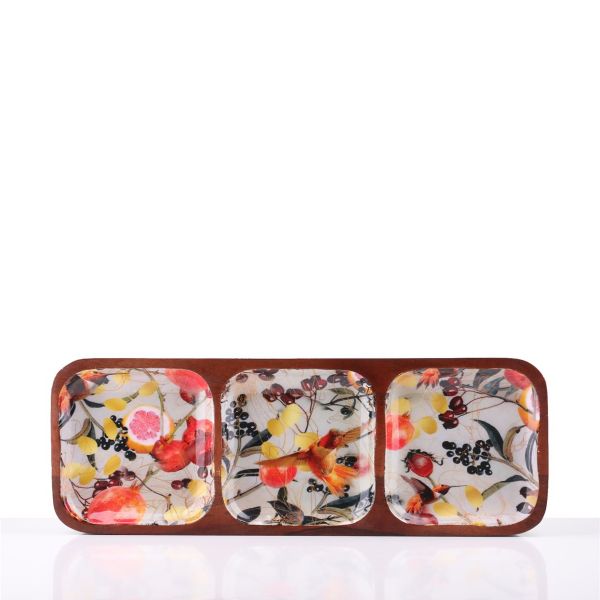 פלטת הגשה מחולקת סדרת Flower Wood