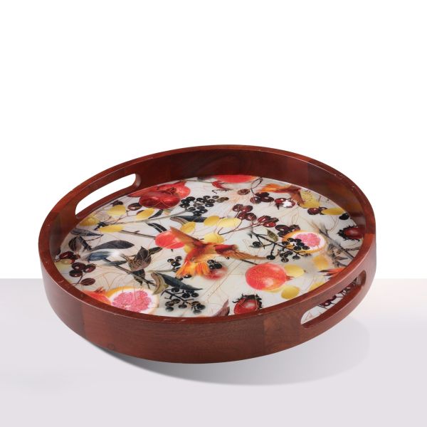 מגש עץ סדרת Flower Wood