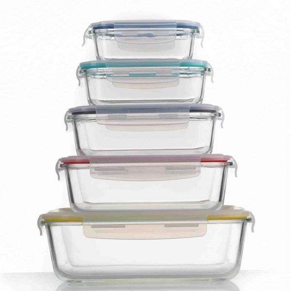 סט קופסאות אחסון זכוכית 5 יח’ thumbnail