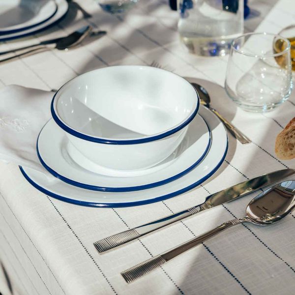 סדרת כלי אוכל אמייל White Fusion thumbnail