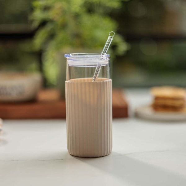 כוס TO GO זכוכית 500 מ”ל