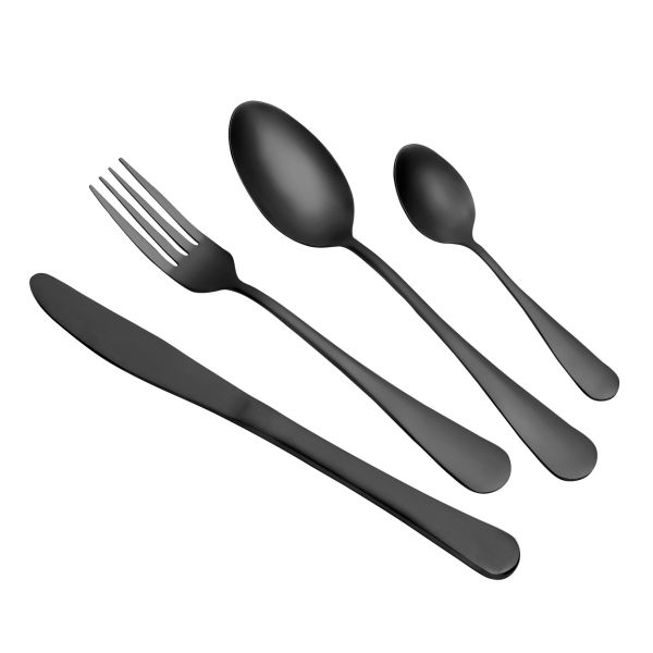 סט סכו”ם שחור נירוסטה 18/0 - Camden