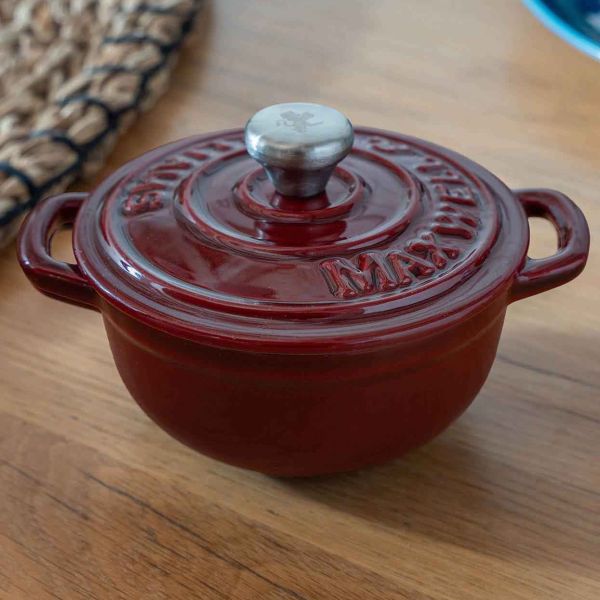 סיר קוקוט יציקת ברזל 260 מ”ל סדרת Cast Iron – בורדו