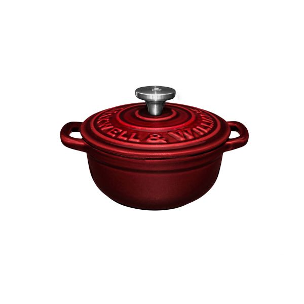 סיר קוקוט יציקת ברזל 260 מ”ל סדרת Cast Iron – בורדו