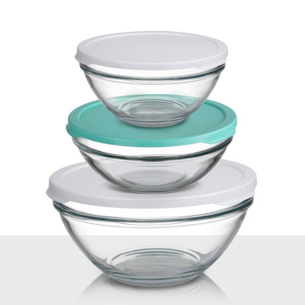 סט קופסאות אחסון זכוכית - צבע רנדומלי