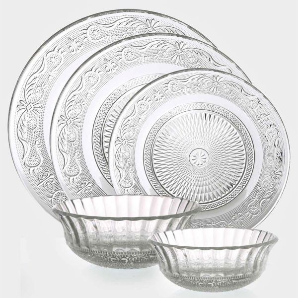 צלחת זכוכית מנה ראשונה - רטרו thumbnail