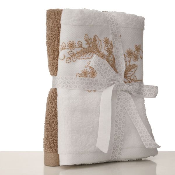 זוג מגבות אורחים כותנה - Abigail