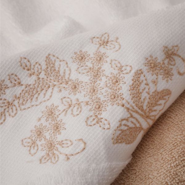 זוג מגבות אורחים כותנה - Abigail