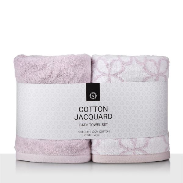 מארז מגבות ג’אקרד סדרת Cecile