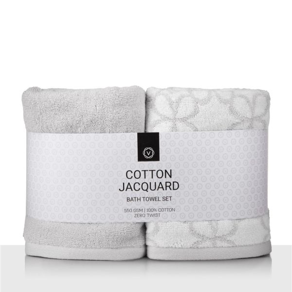 מארז מגבות ג’אקרד סדרת Cecile