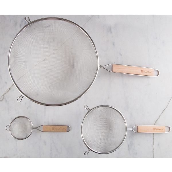 מסננת ידית עץ