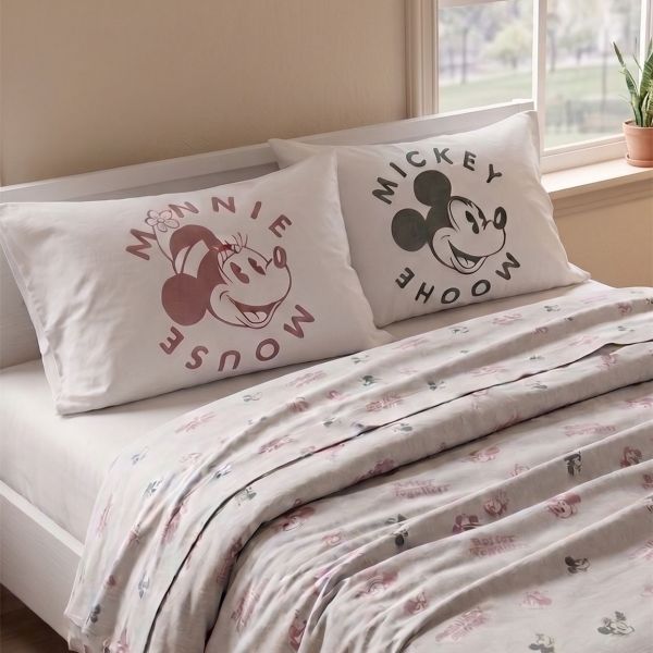 סט מצעי פלנל אורגני Mickey Vintage