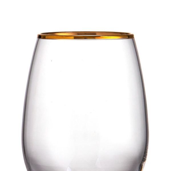 גביע יין עיטור זהב AMBER