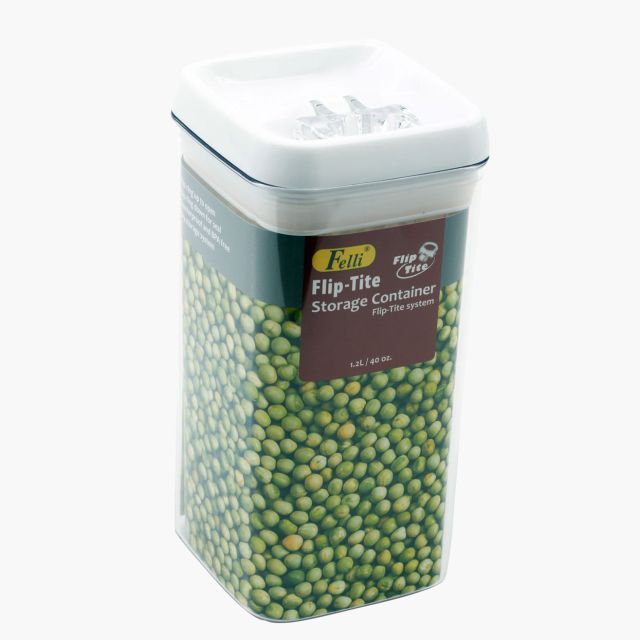 מיכל אחסון Flip -Tite מרובע