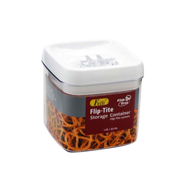 מיכל אחסון Flip -Tite מרובע