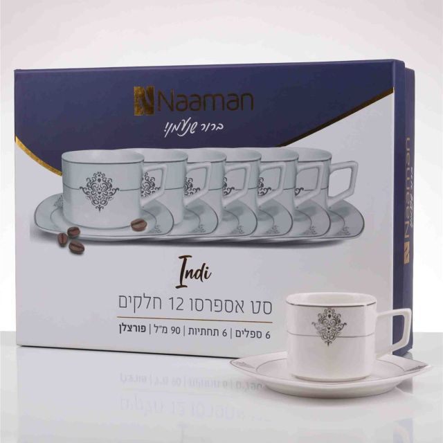 סט כוסות אספרסו פורצלן מעוצב Indi