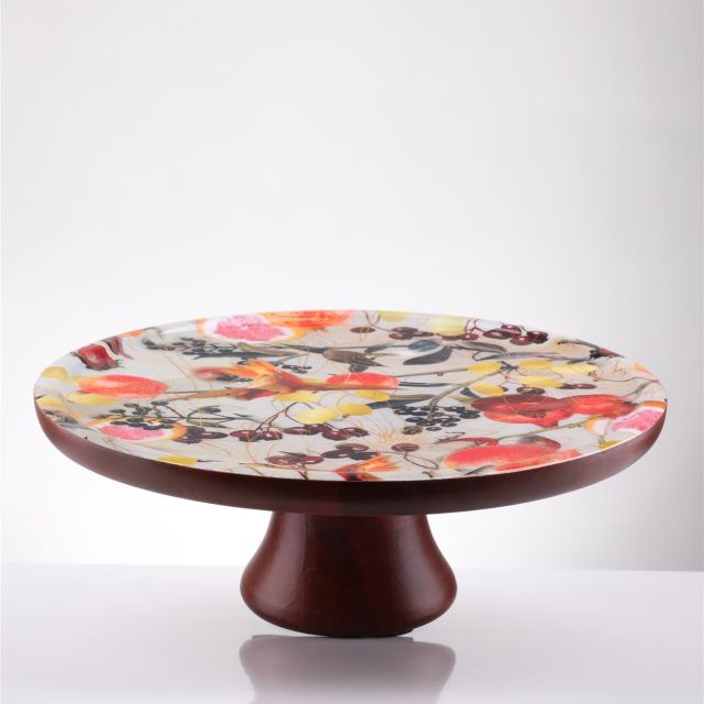 פלטת הגשה על רגל סדרת Flower Wood