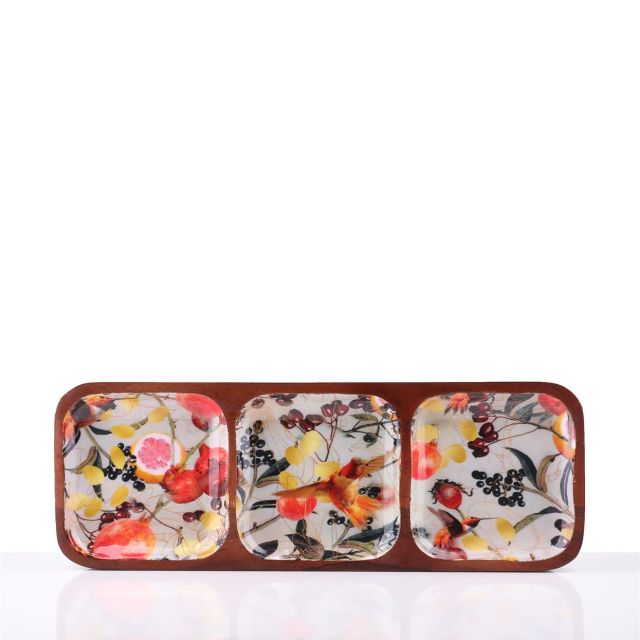 פלטת הגשה מחולקת סדרת Flower Wood