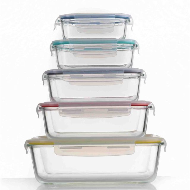 סט קופסאות אחסון זכוכית 5 יח’