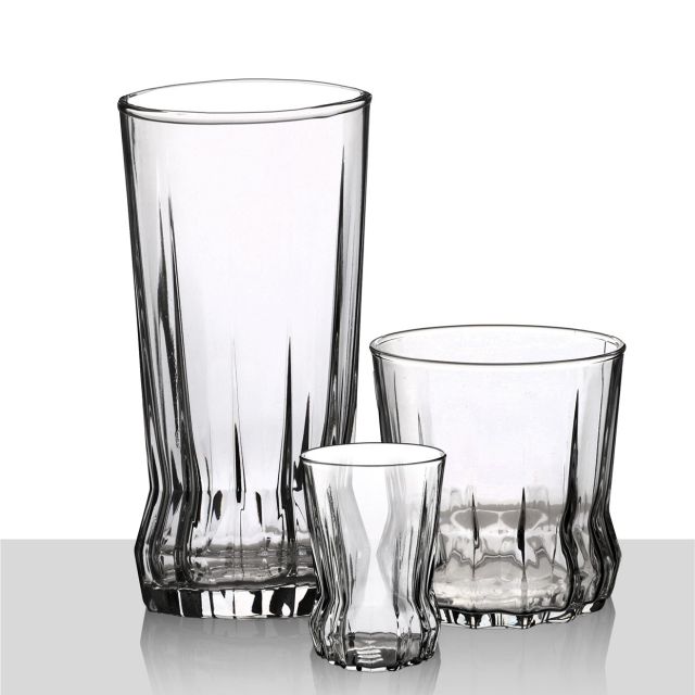 מארז כוסות זכוכית 18 יחידות