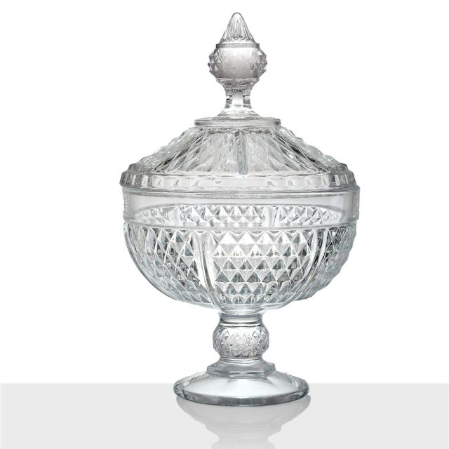 קופסת זכוכית דקורטיבית / בונבוניירה סדרת DIAMOND