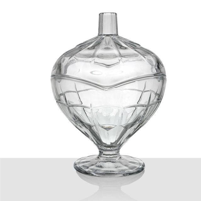 קופסת זכוכית דקורטיבית / בונבוניירה סדרת DIAMOND