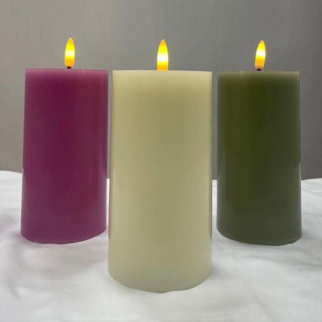 נר לד - עבה - צבע רנדומלי