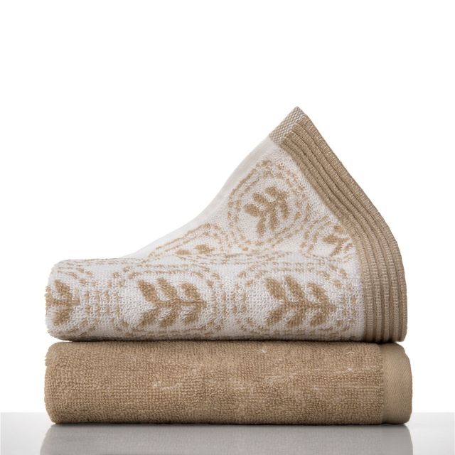 זוג מגבות אורחים כותנה - Ananda