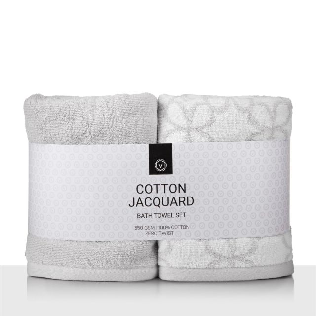 מארז מגבות ג’אקרד סדרת Cecile