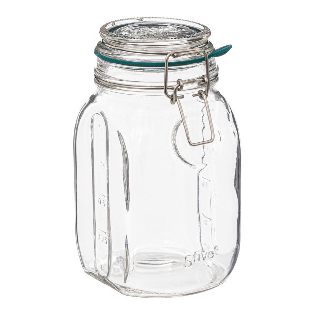 צנצנת אחסון זכוכית 1 ליטר