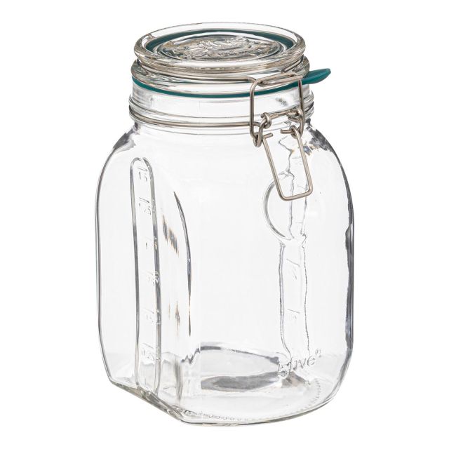 צנצנת אחסון זכוכית 1.5 ליטר