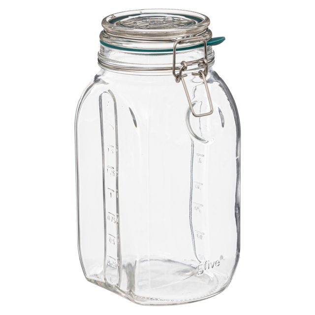 צנצנת אחסון זכוכית 2 ליטר