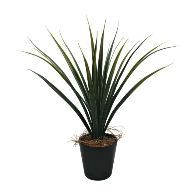 עציץ דקורטיבי עם אור לד - מעמד פלסטיק שחור