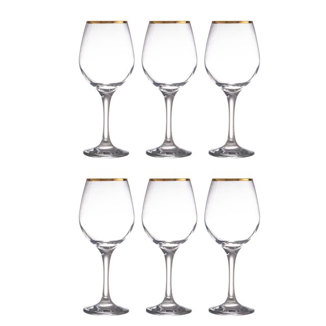 גביע יין עיטור זהב AMBER